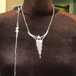 Rhinestone necklace and bracelet